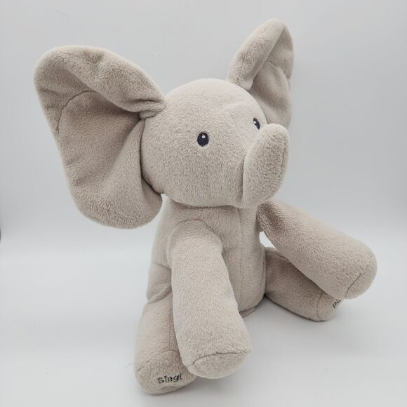 Baby GUND Flappy The Elephant Plush Toy Peek-a-Boo Animated Ears Talking Singing - Picture 3 of 8